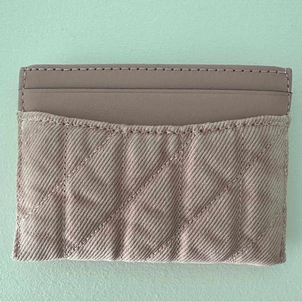 Coach Quilted Denim Crossbody and Matching Card Case in Pale Pink - Picture 7 of 7